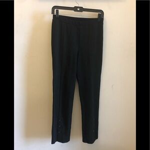 Lynn Ritchie  Black Pants Button Trim at Side Size XS